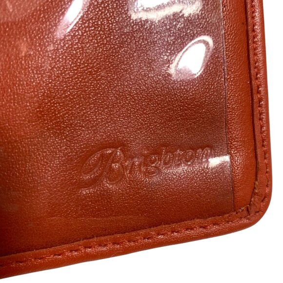BRIGHTON Orange Leather Puffy Quilted Handbag Side Pockets, Wallet, Dustbag EUC - Picture 8 of 16
